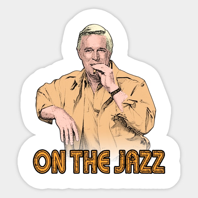 Hannibal On The Jazz Sticker by BigOrangeShirtShop